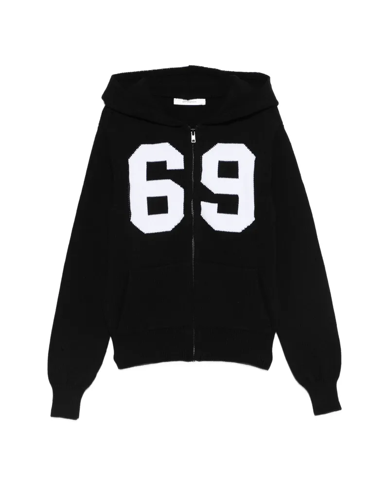 GIMAGUAS Hooded Zip Cardigan Black