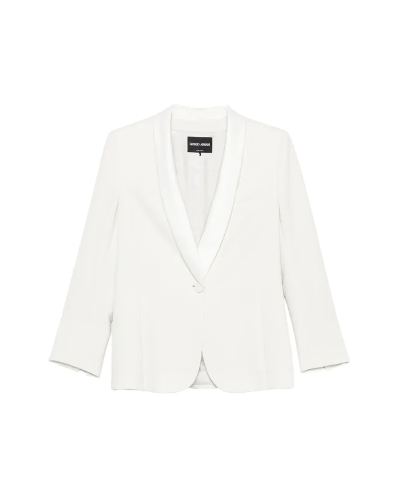 Giorgio Armani Shawl-lapel Single-breasted Blazer Neutrals