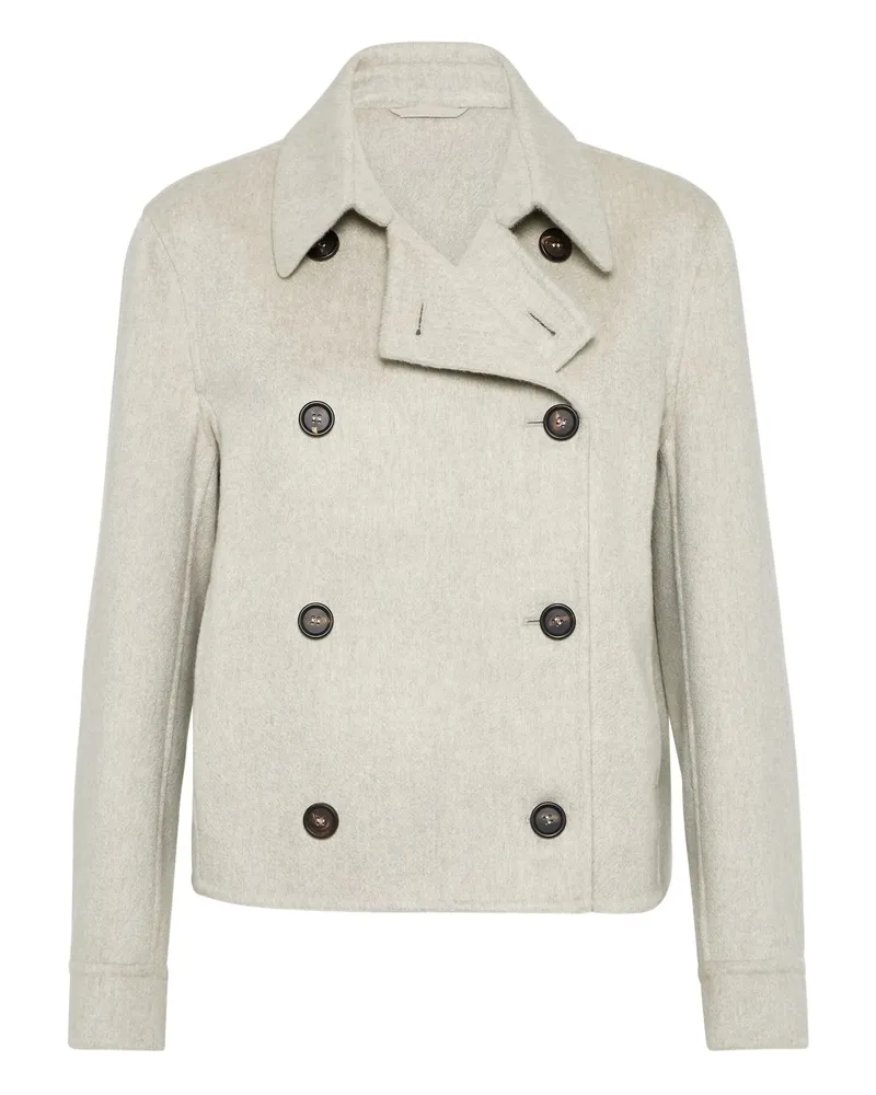 Brunello Cucinelli Brushed-finish Jacket Neutrals