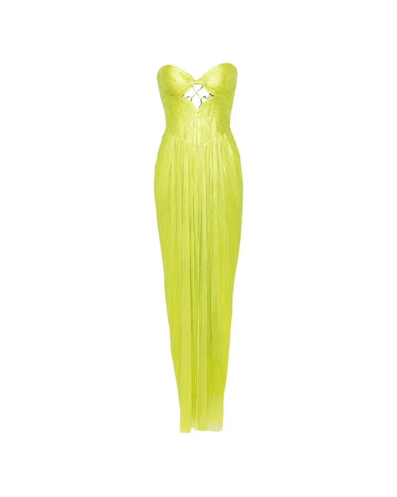 Maria Lucia Hohan Stephanie Strapless Cut-out Maxi Dress Green