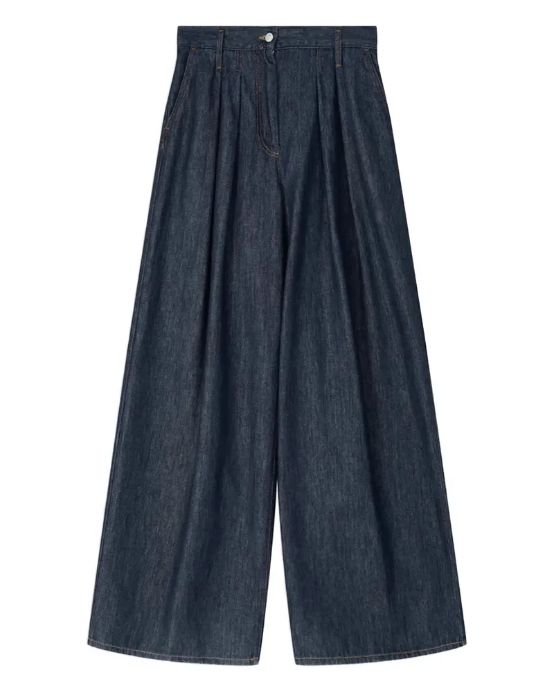 Dries van Noten Pleated Trousers Blue