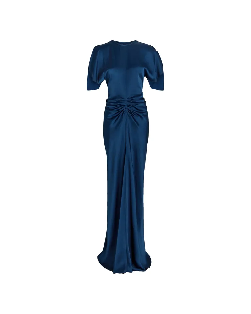 Victoria Beckham Isabella Gathered Maxi Dress Blue