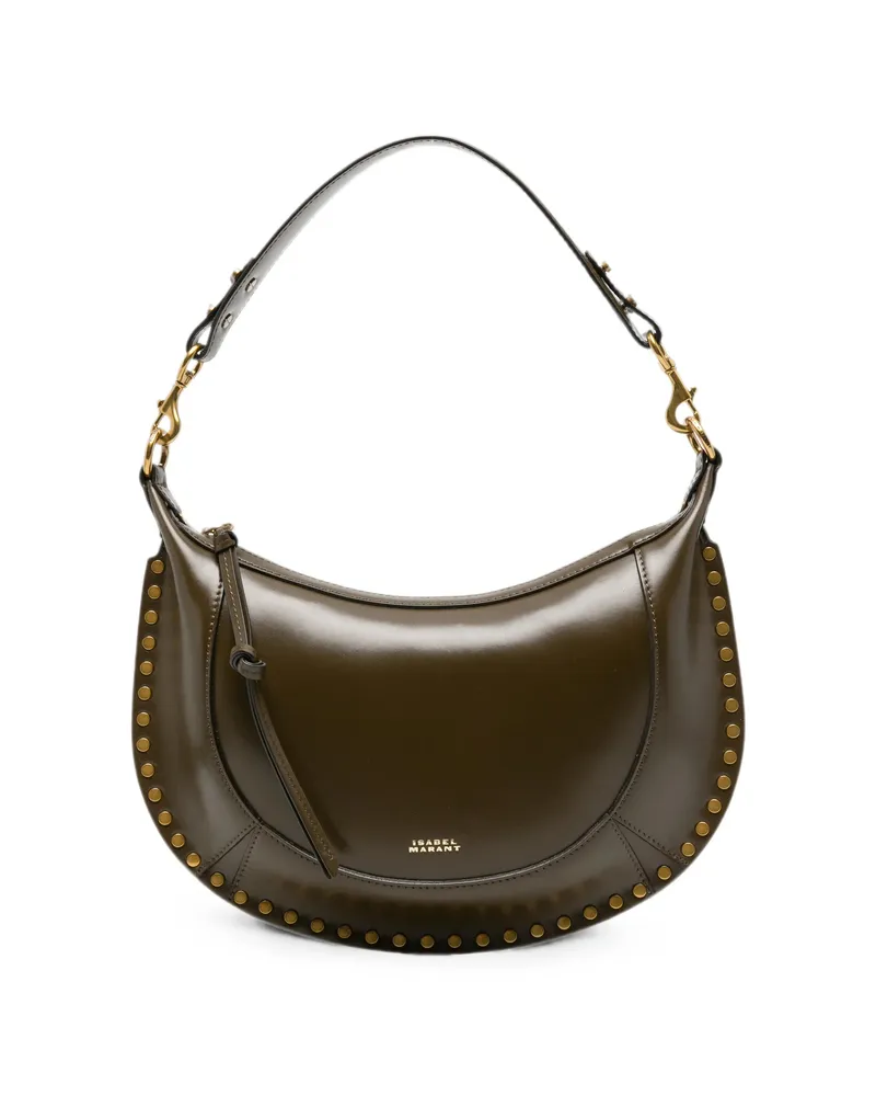 Isabel Marant Naoko Stud-embellished Shoulder Bag Green