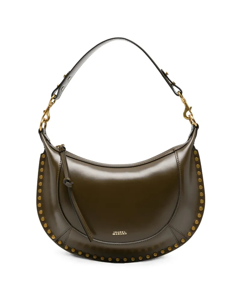 Isabel Marant Naoko Stud-embellished Shoulder Bag Green