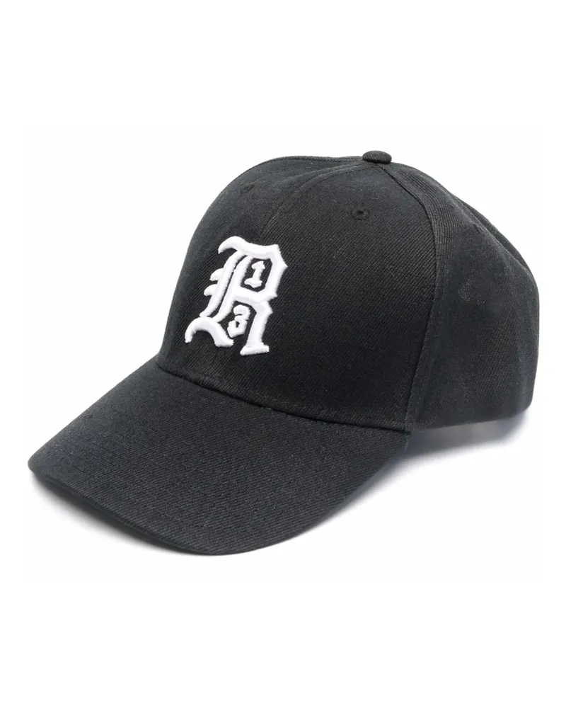 R13 Logo-embroidered Baseball Cap Black