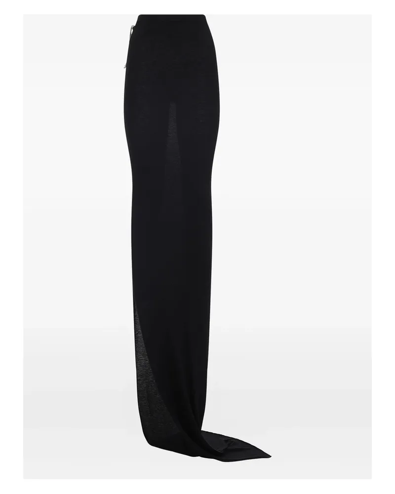 Rick Owens Drawstring Asymmetric Skirt Black
