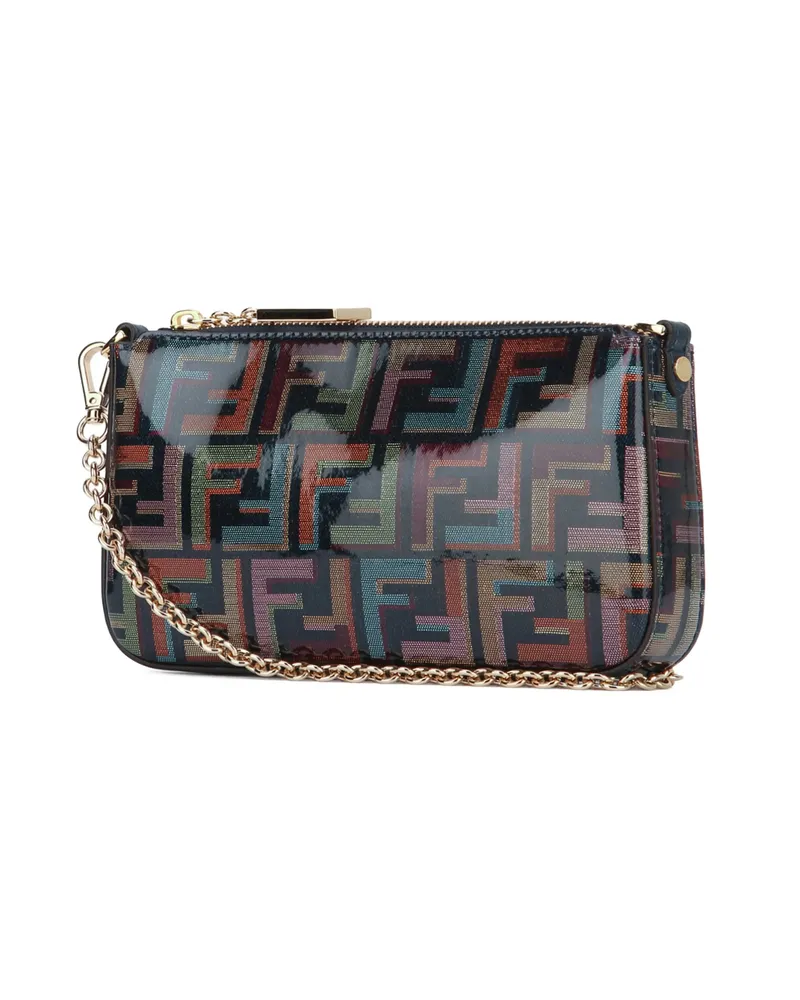 Fendi Baguette Chain-strap Clutch Bag Blue