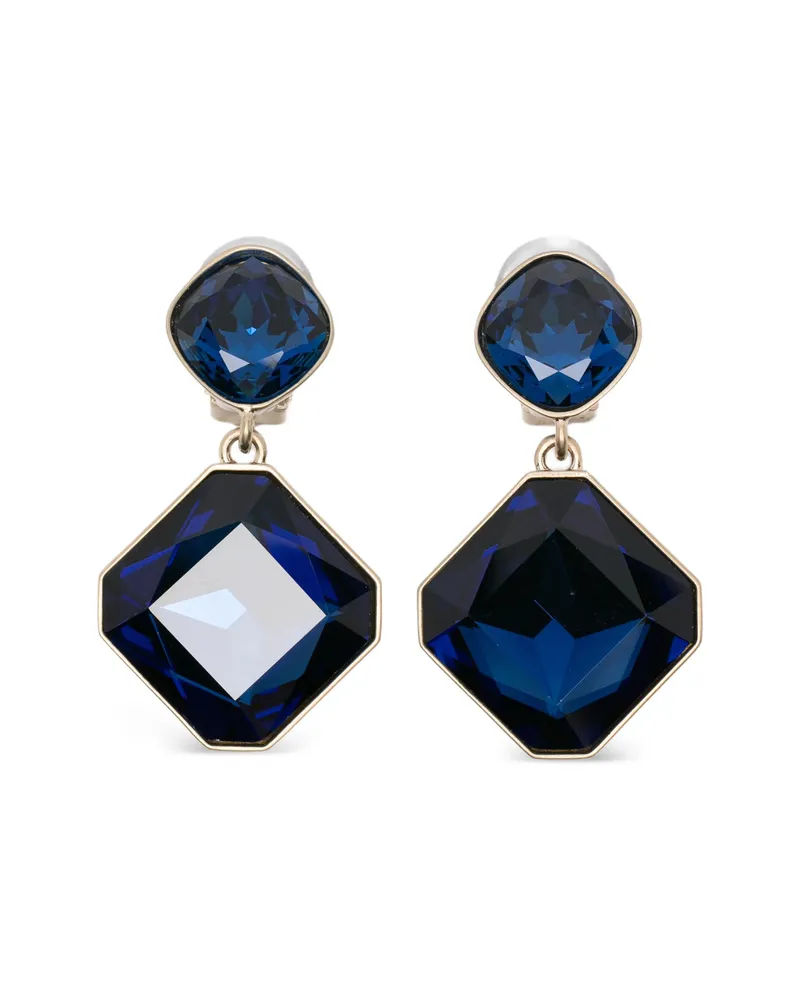 Giorgio Armani Square Drop Earrings Gold