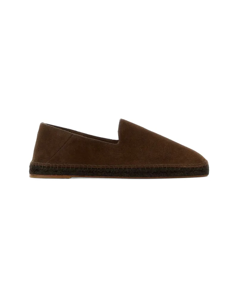 Castañer Peter Round-toe Suede Espadrille Brown