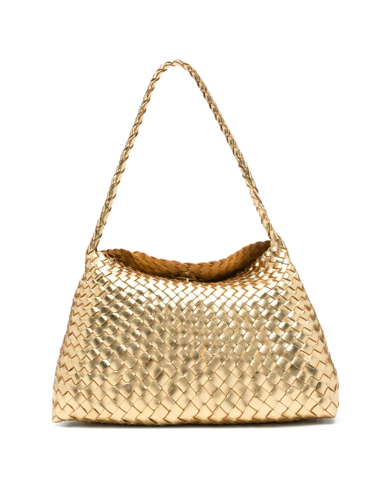 Dragon Diffusion Santa Maria Woven Shoulder Bag Gold