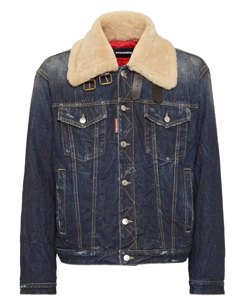 Dsquared2 Aviator Denim Jacket Blue