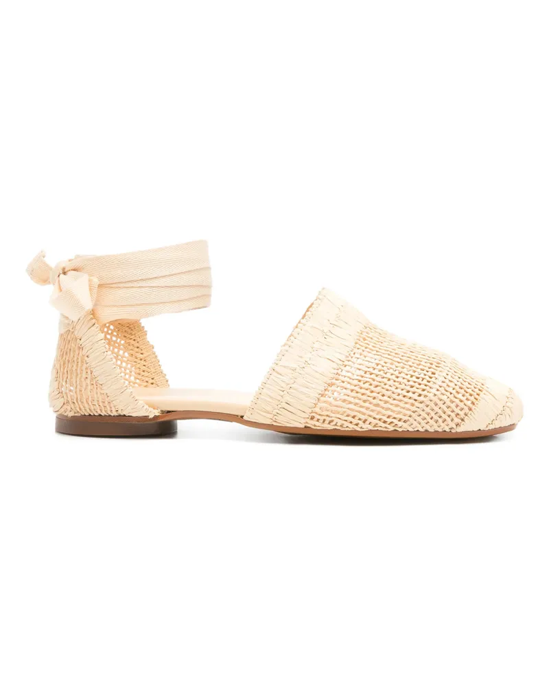 Castañer Tie Woven Espadrilles Neutrals