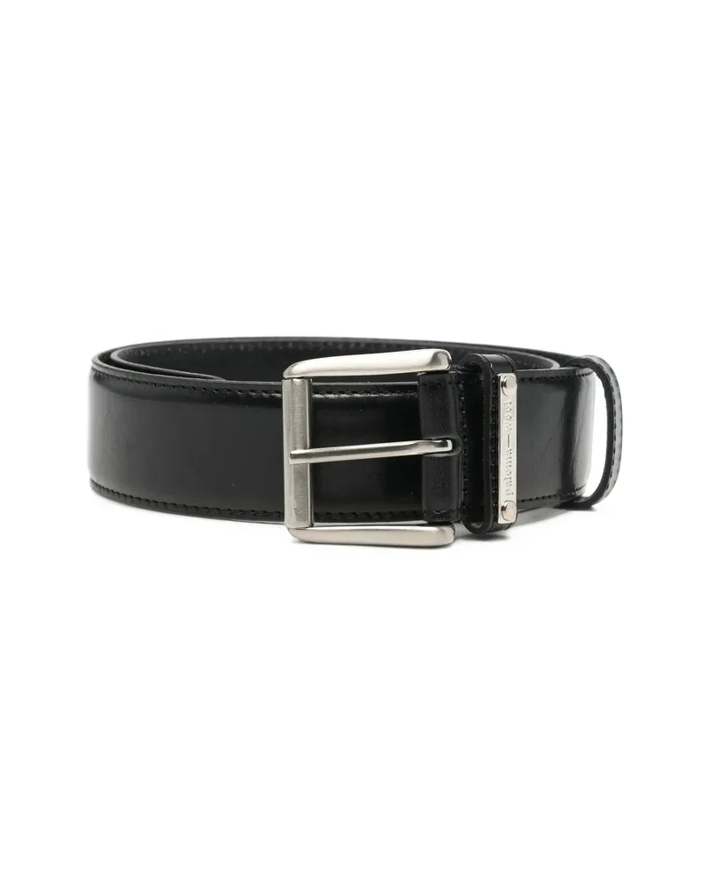 Paloma Wool Juana Waist Logo-plaque Leather Belt Black