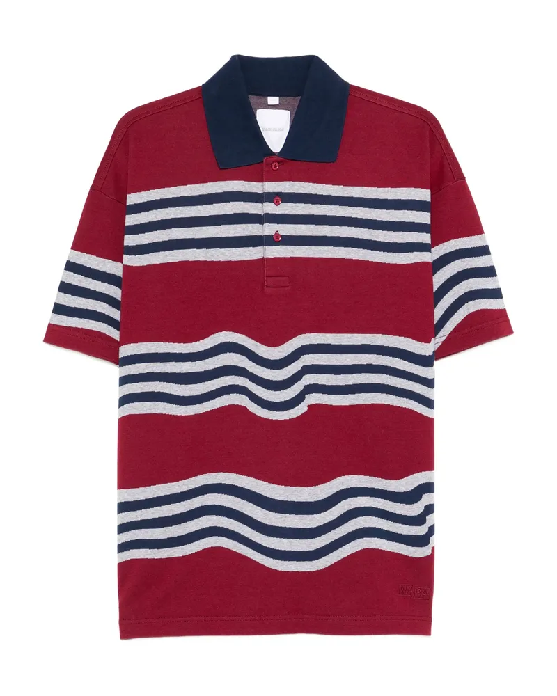 Napapijri Striped Polo Shirt Red