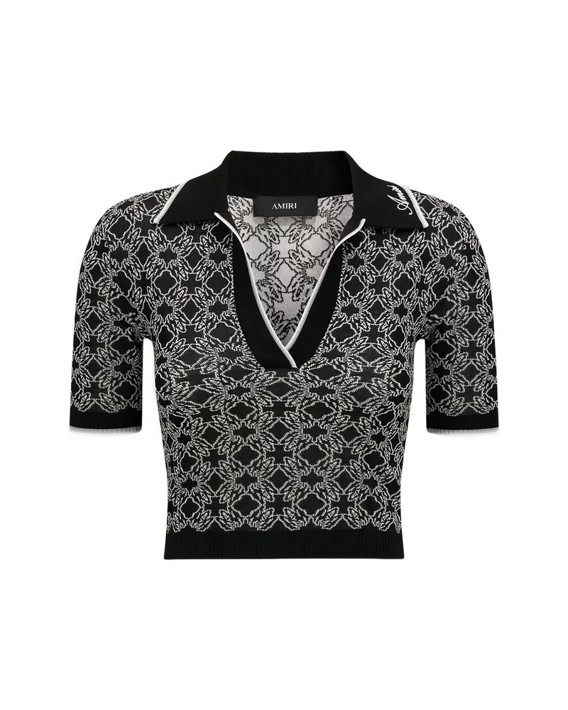 Amiri MA Quad Polo Sweater Black
