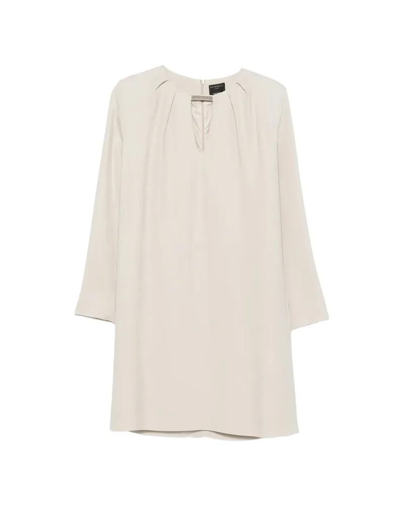 Antonelli Firenze Lidia Cut-out Pleated-detail Dress Grey