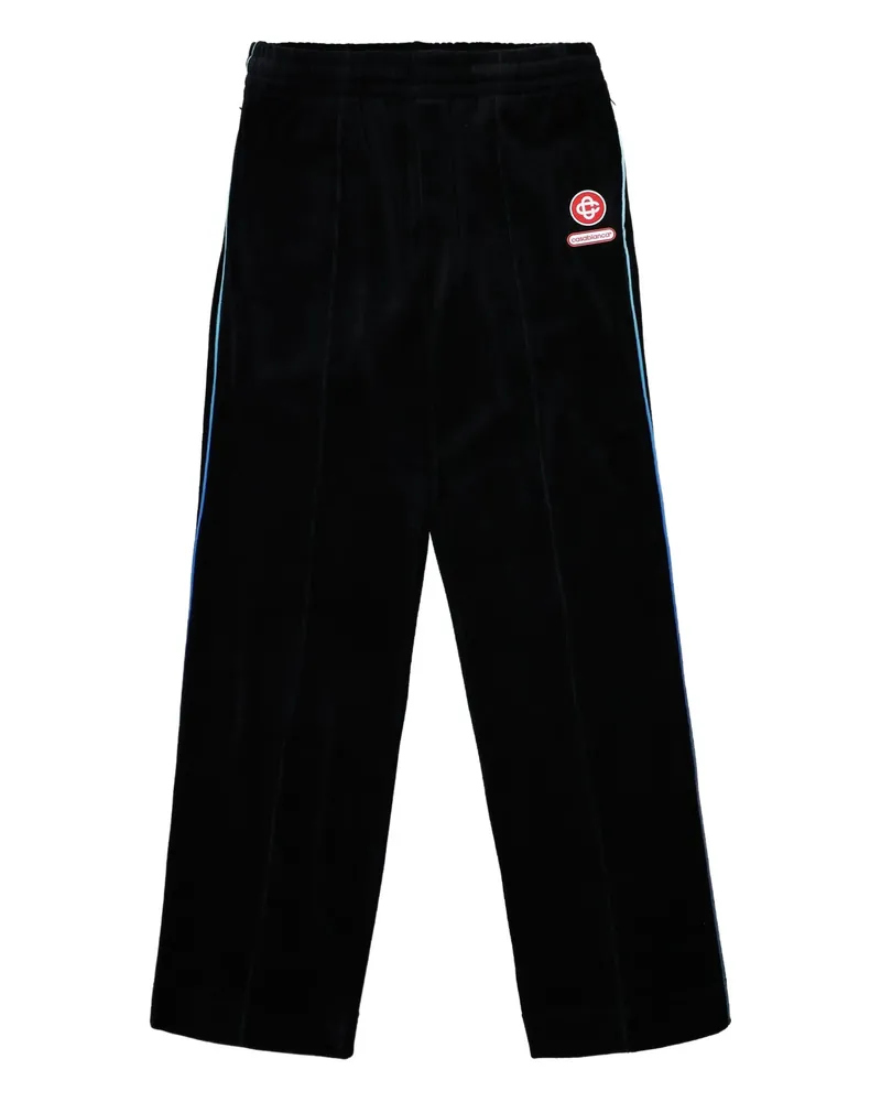 Casablanca Paris Side-stripe Velour Track Pants Black