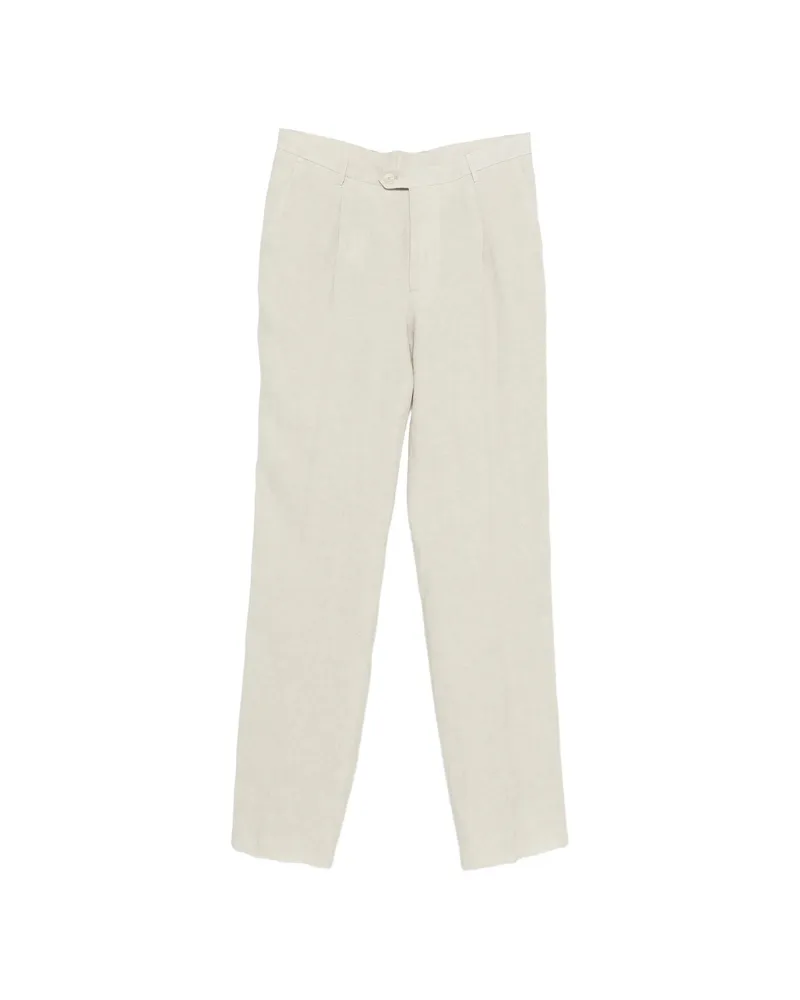 Etro Belt-loop Pleated Trousers Neutrals