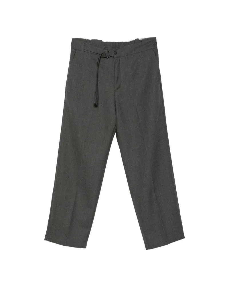 Costumein John Belted Straight-leg Trousers Grey