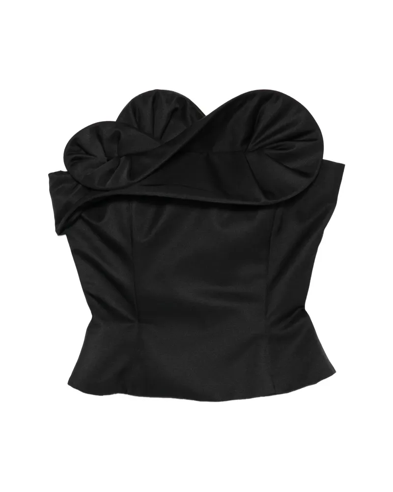 Magda Butrym Petal Strapless Corset Black