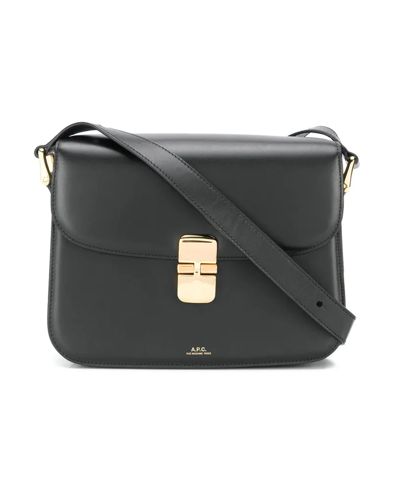 A.P.C. A. p.c. Grace Leather Cross Body Bag Black