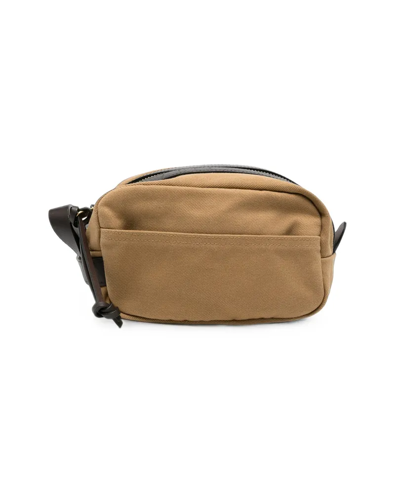 Filson Leather-trim Zip-top Wash Bag Neutrals