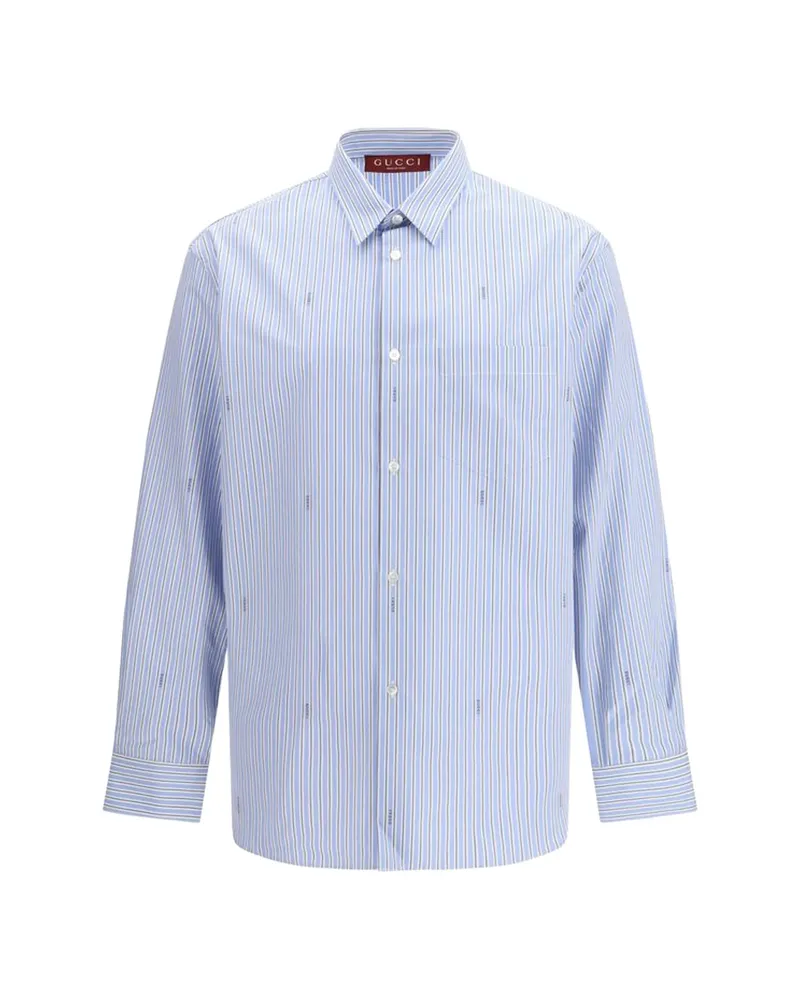 Gucci Striped Shirt Blue