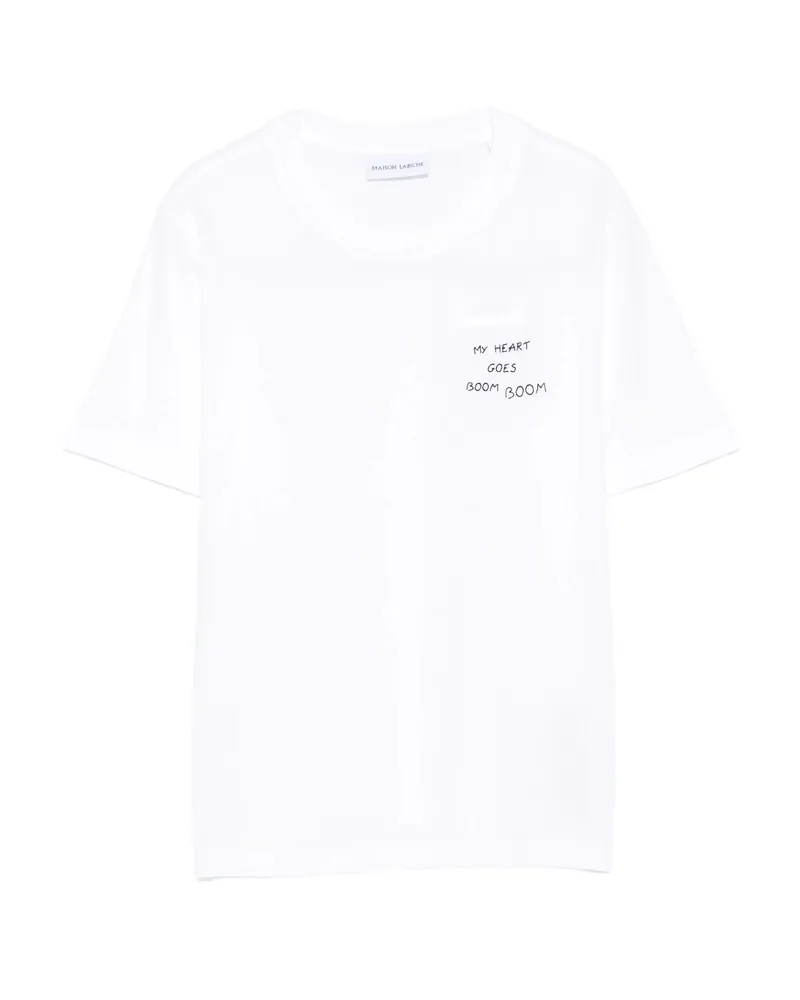 Maison Labiche Embroidered Cotton T-shirt White