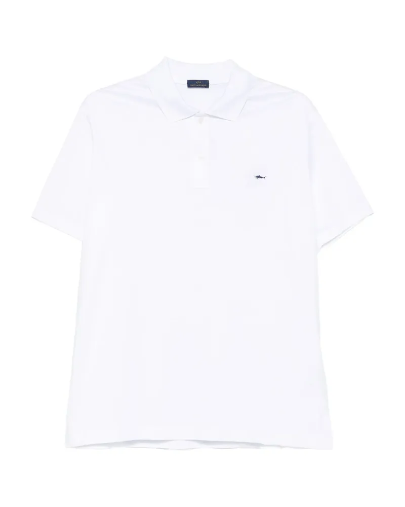 Paul & Shark Embroidered Cotton Polo Shirt White