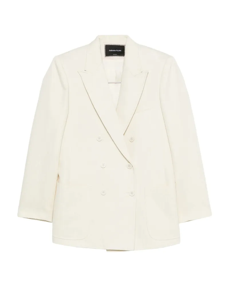 Fabiana Filippi Double-breasted Pocket Blazer Neutrals