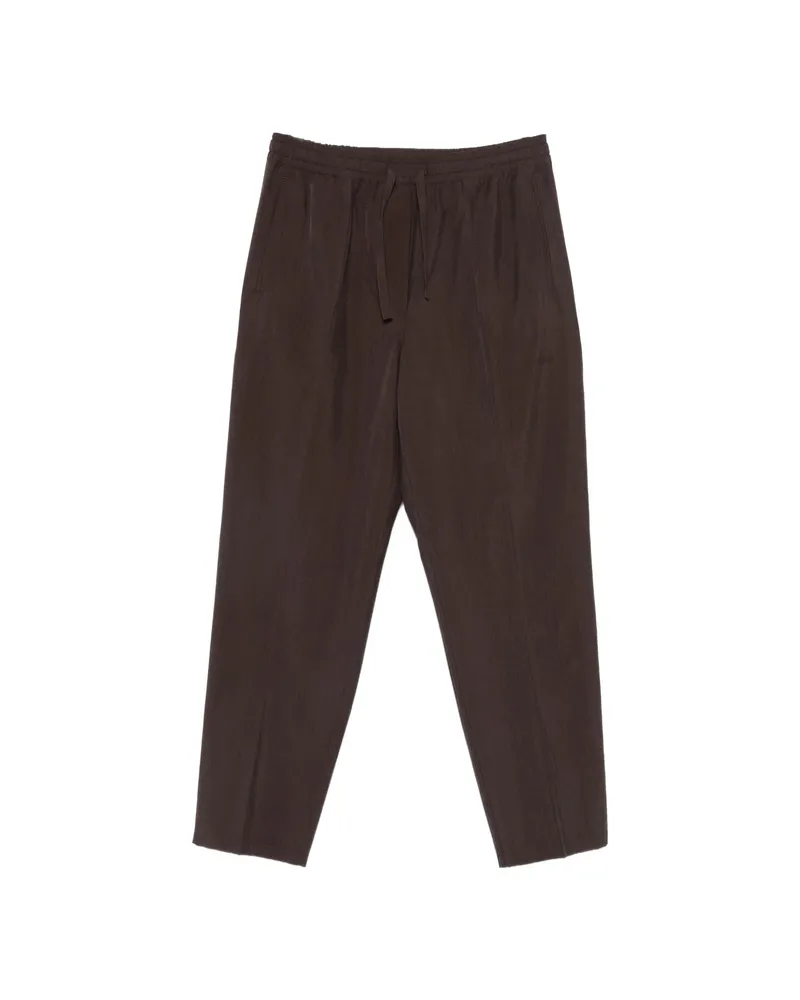 Umit Benan Drawstring Waist Trousers Brown