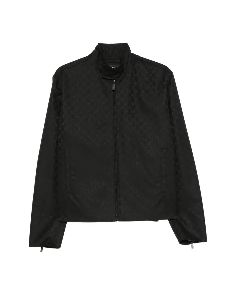 Gucci GG-pattern Zip-up Jacket Black