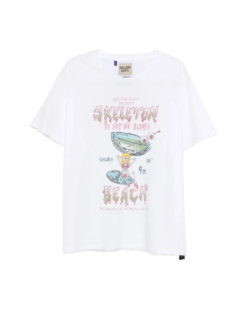 GALLERY DEPT. Skeleton -graphic T-shirt White