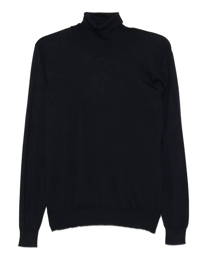 Fedeli Turtleneck Long-sleeve Sweater Blue