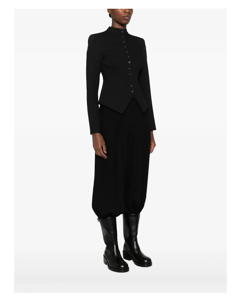 STAUD Adrian Button-up Fitted Jacket Black