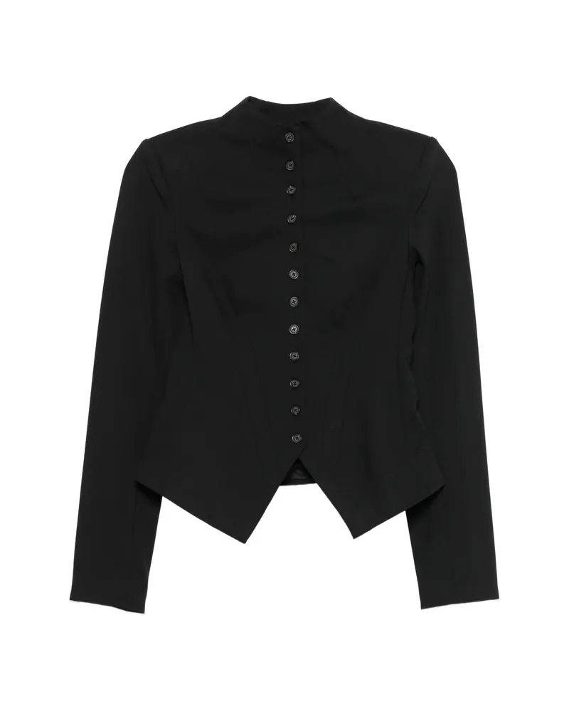 STAUD Adrian Button-up Fitted Jacket Black