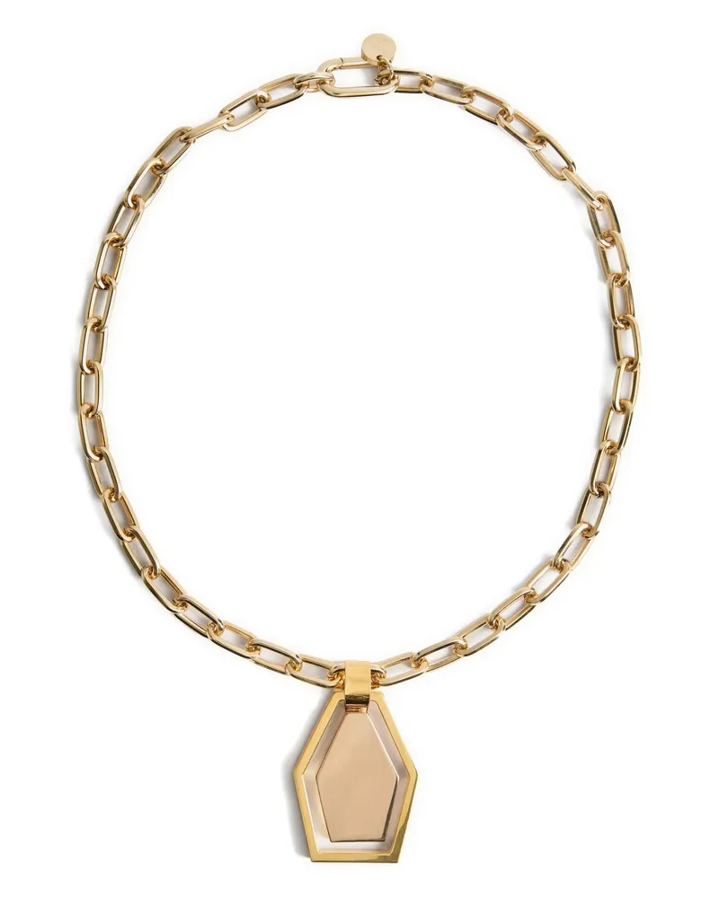 La DoubleJ Swinging Portal Necklace Gold
