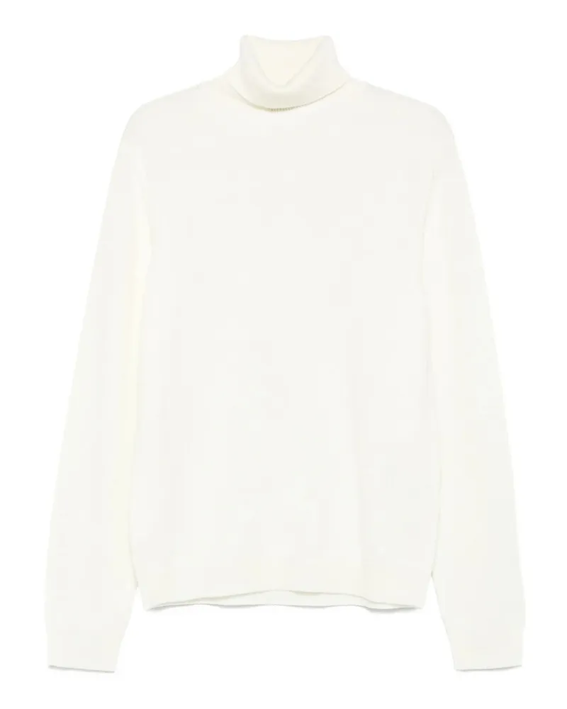 Roberto Collina Turtleneck Merino Wool Sweater Neutrals