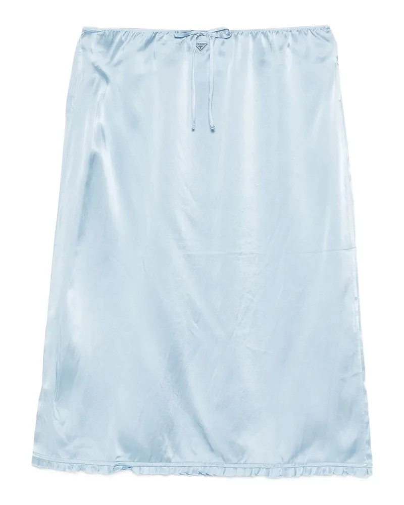 Prada Drawstring Trim Slip Blue