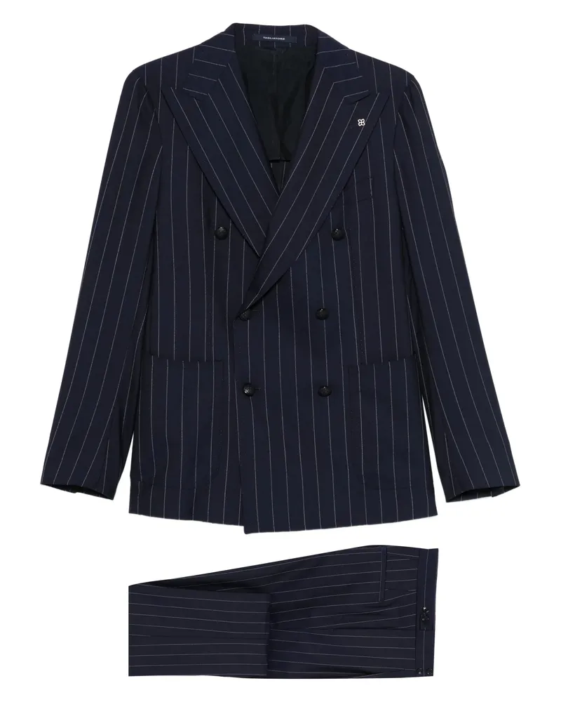Tagliatore Pinstripe Double-breasted Suit Blue