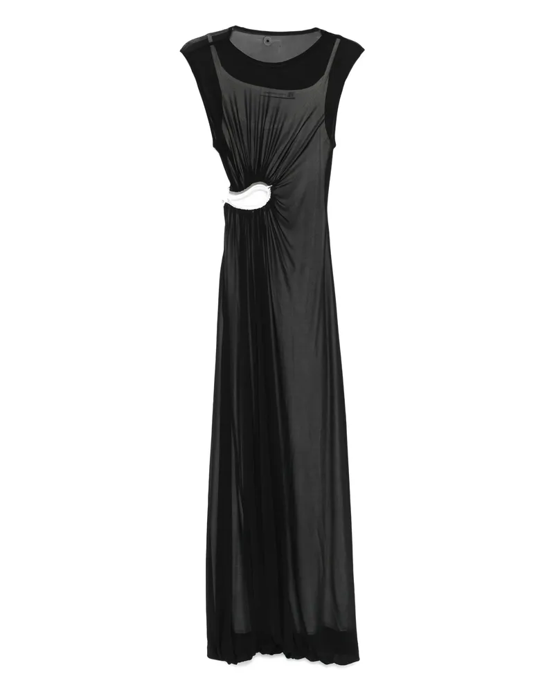 Christopher Esber Cut-out Draped Maxi Dress Black