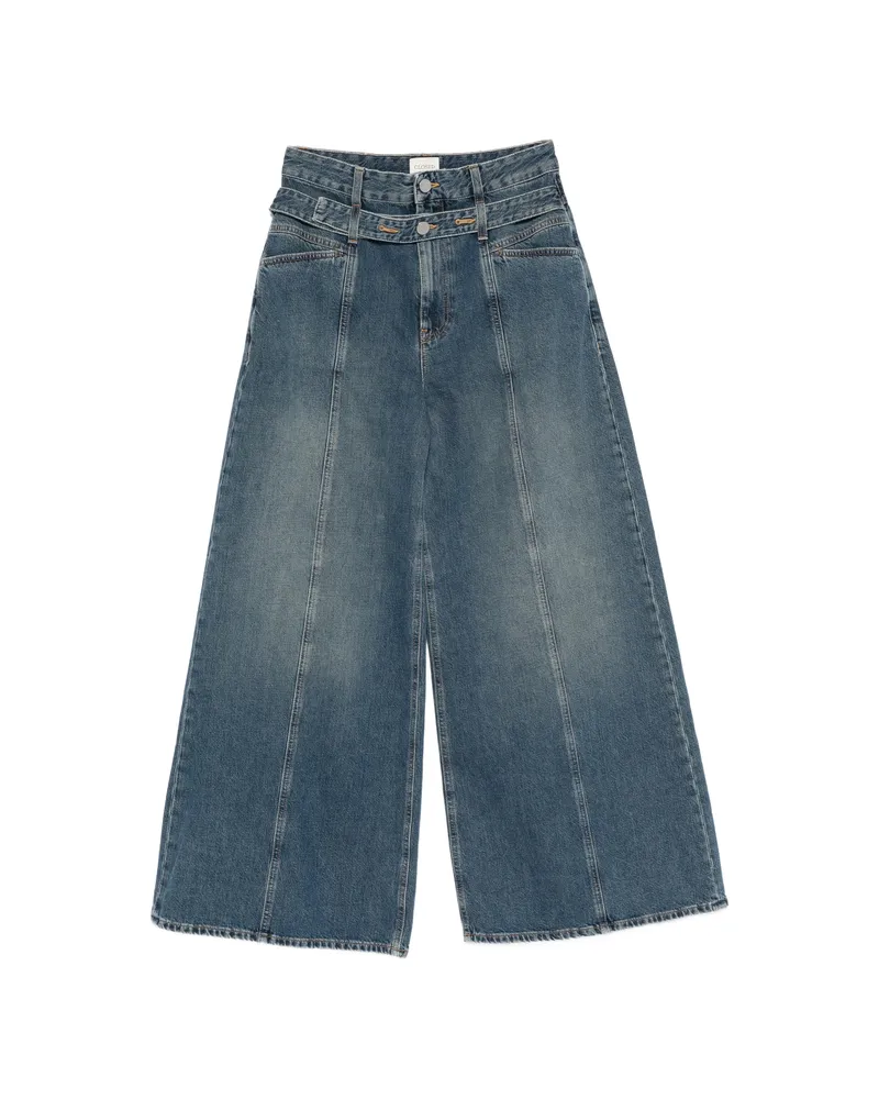 Closed Zoya-X Panelled Wide-leg Jeans Blue