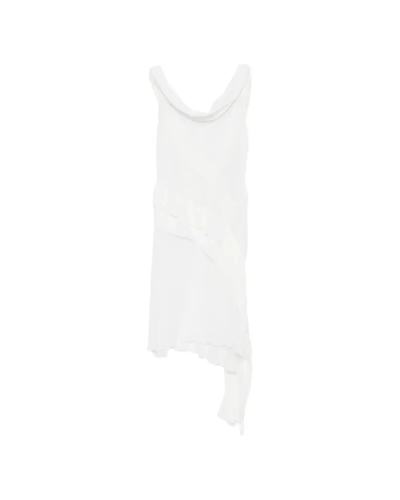 GIMAGUAS Boa Asymmetrical Dress White