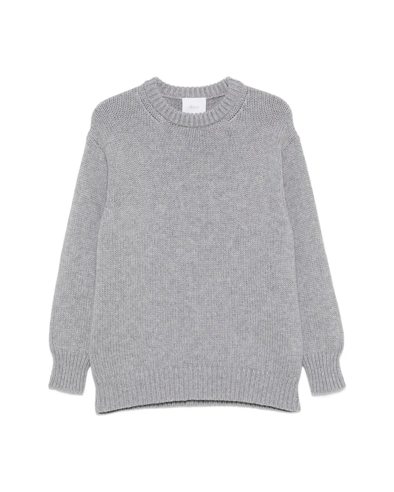 Malo Ribbed-knit Crew-neck Sweater Grey