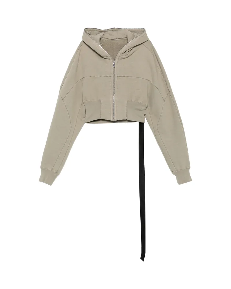 DRKSHDW by Rick Owens Cropped Zip-up Hoodie Grey