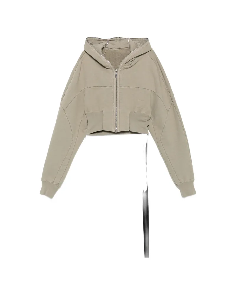 DRKSHDW by Rick Owens Cropped Zip-up Hoodie Grey