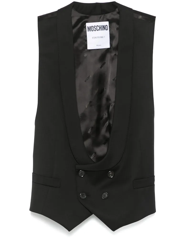 Moschino Scoop-neck Waistcoat Black