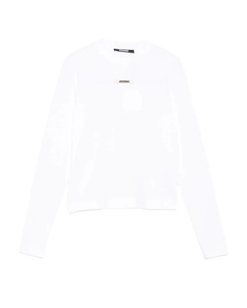 Jacquemus Logo-patch Long-sleeve T-shirt White