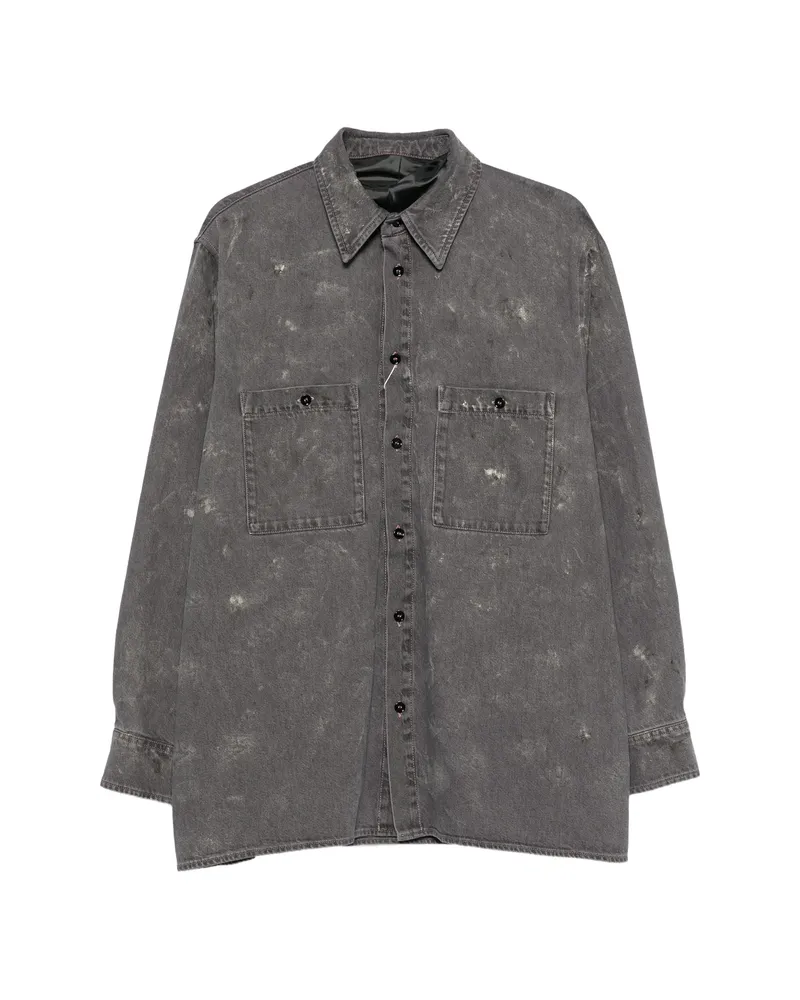 Maison Margiela Distressed Denim Jacket Grey