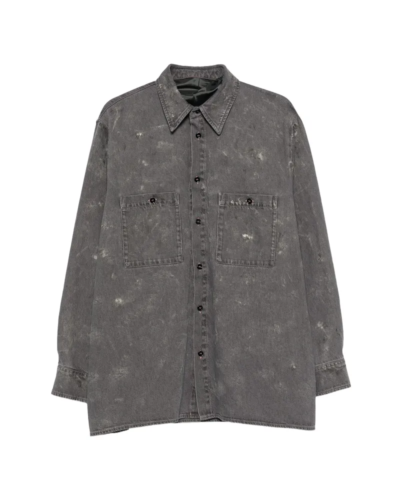 Maison Margiela Distressed Denim Jacket Grey